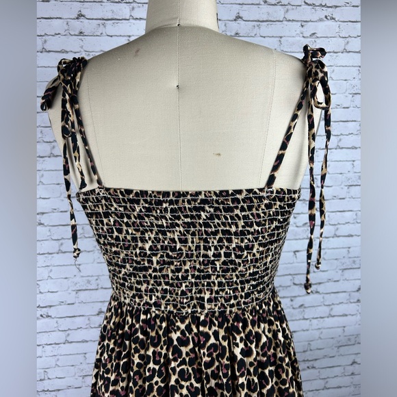 Adam Levine Leopard Animal Print maxi summer dress ties at the top size S - Picture 7 of 10